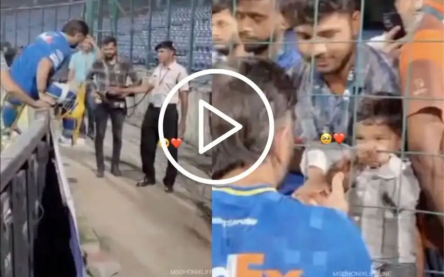 CSK Captain MS Dhoni Jumps Over Barricade To Bring Smile On Young Fan's Face